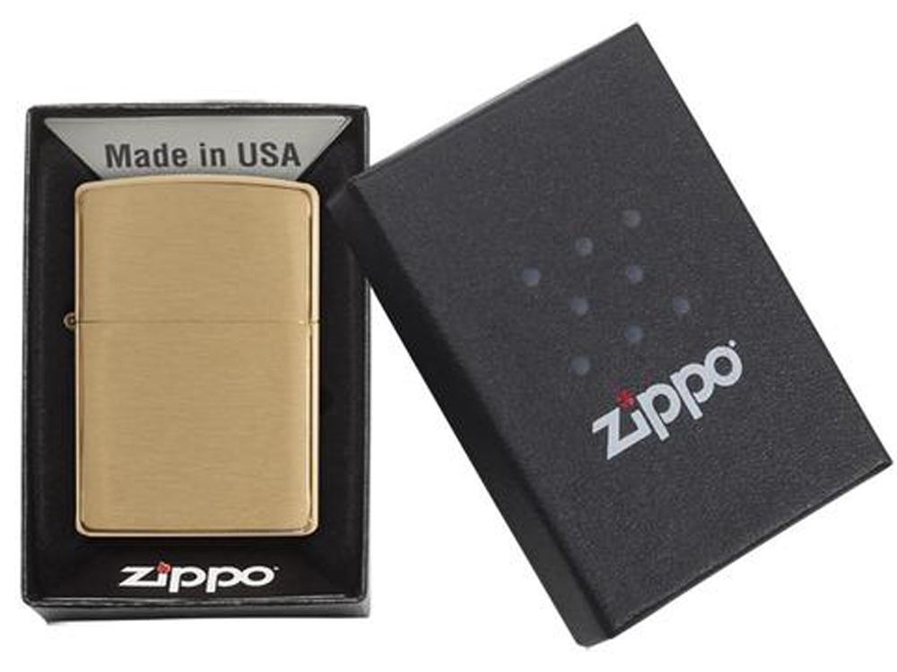 Зажигалка ZIPPO с покрытием Brushed Brass — изображение 4