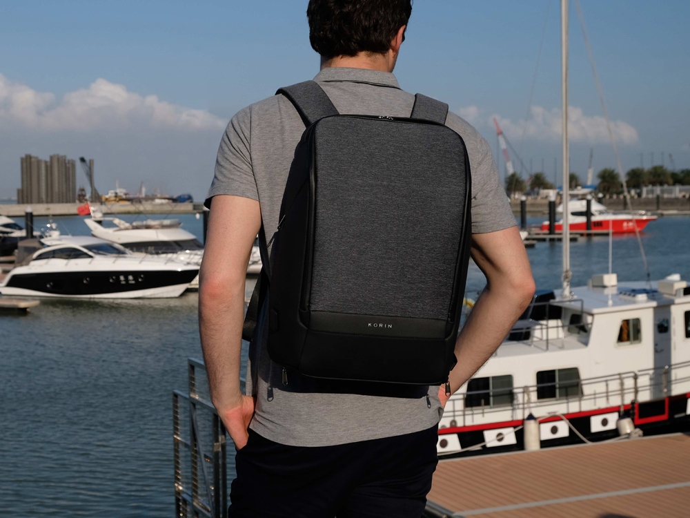 Водостойкий антикражный рюкзак FlexPackPro для ноутбука 15.6" — изображение 16