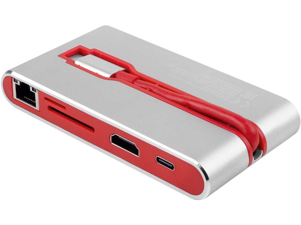 Хаб 8-в-1 Type-C «Hermes», USB 3.0 x 3, Type-C PD, HDMI, LAN, картридер — изображение 3