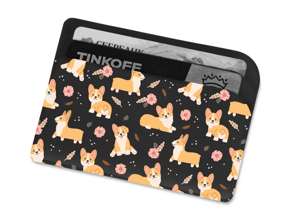 Картхолдер для 3-х карт с возможностью полноцветной печати, софт-тач — изображение 6