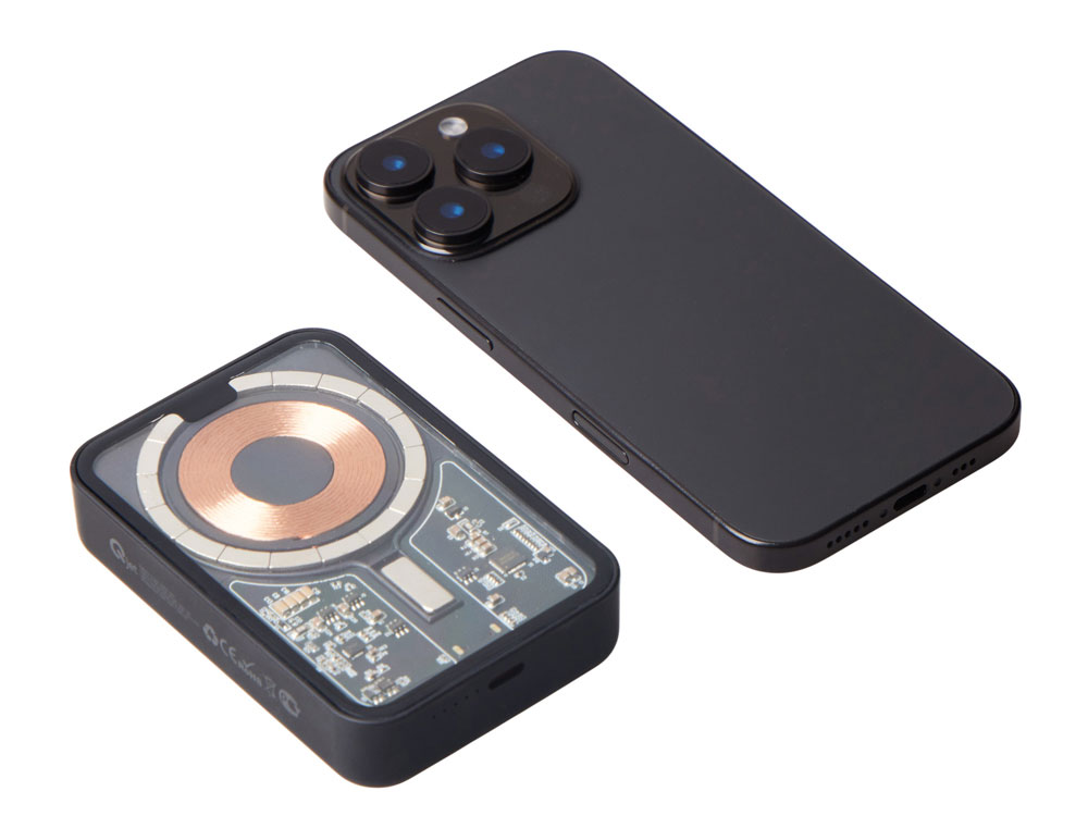 Беспроводной магнитный внешний аккумулятор с QCPD «MagnifIQ», 10000 мАч, 15 Вт — изображение 13