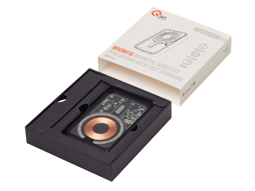 Беспроводной магнитный внешний аккумулятор с QCPD «MagnifIQ», 10000 мАч, 15 Вт — изображение 2