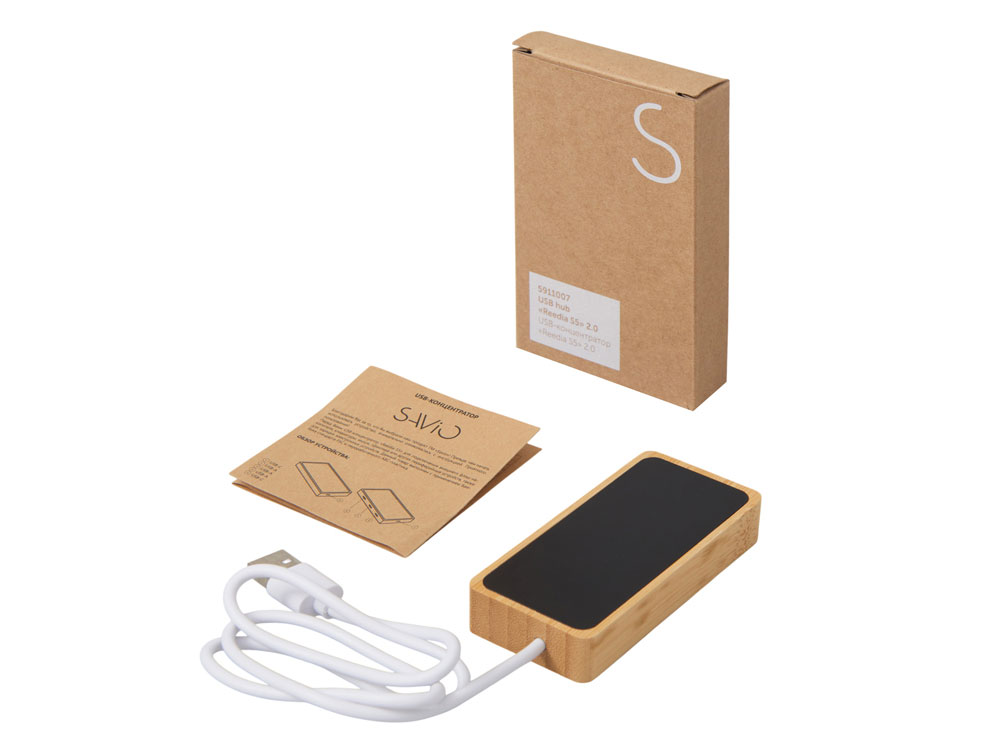 USB хаб с подсветкой лого «Reedia S5», 3*USB, 1*Type C — изображение 9