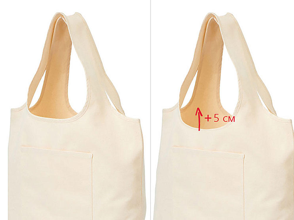 Сумка-шоппер «Vest long» из хлопка 340 г/м2 — изображение 2