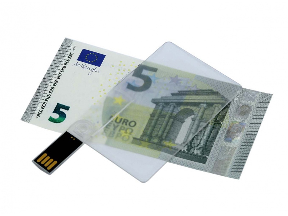 USB 2.0- флешка на 32 Гб в виде прозрачной пластиковой карты — изображение 2